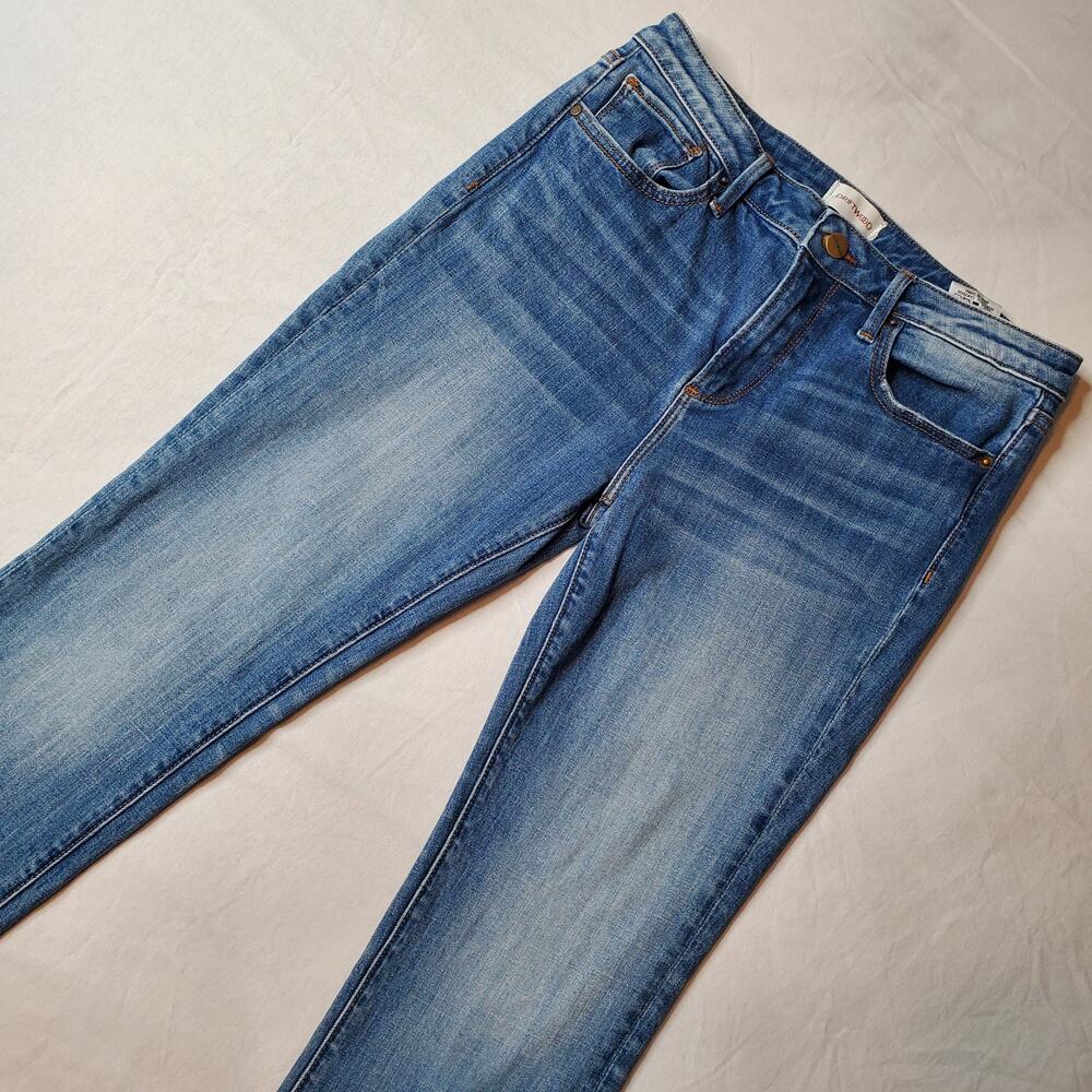 Driftwood Women's Size 28 Audrey High Rise Jean Straight Leg Blue
